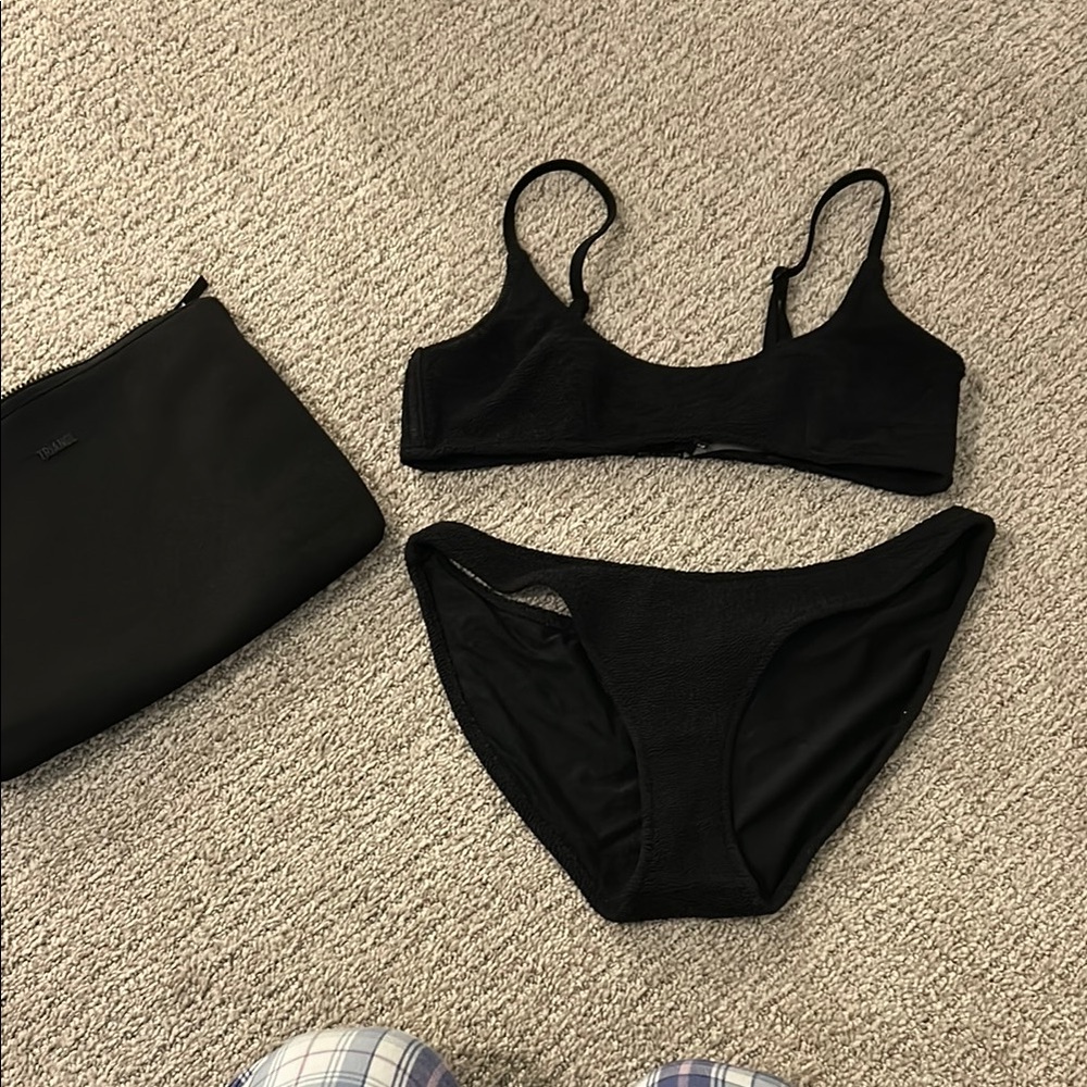 TRIANGL Black Bikini Set with Pouch